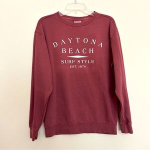 Women's Burgundy Maroon Sweatshirt Daytona Beach